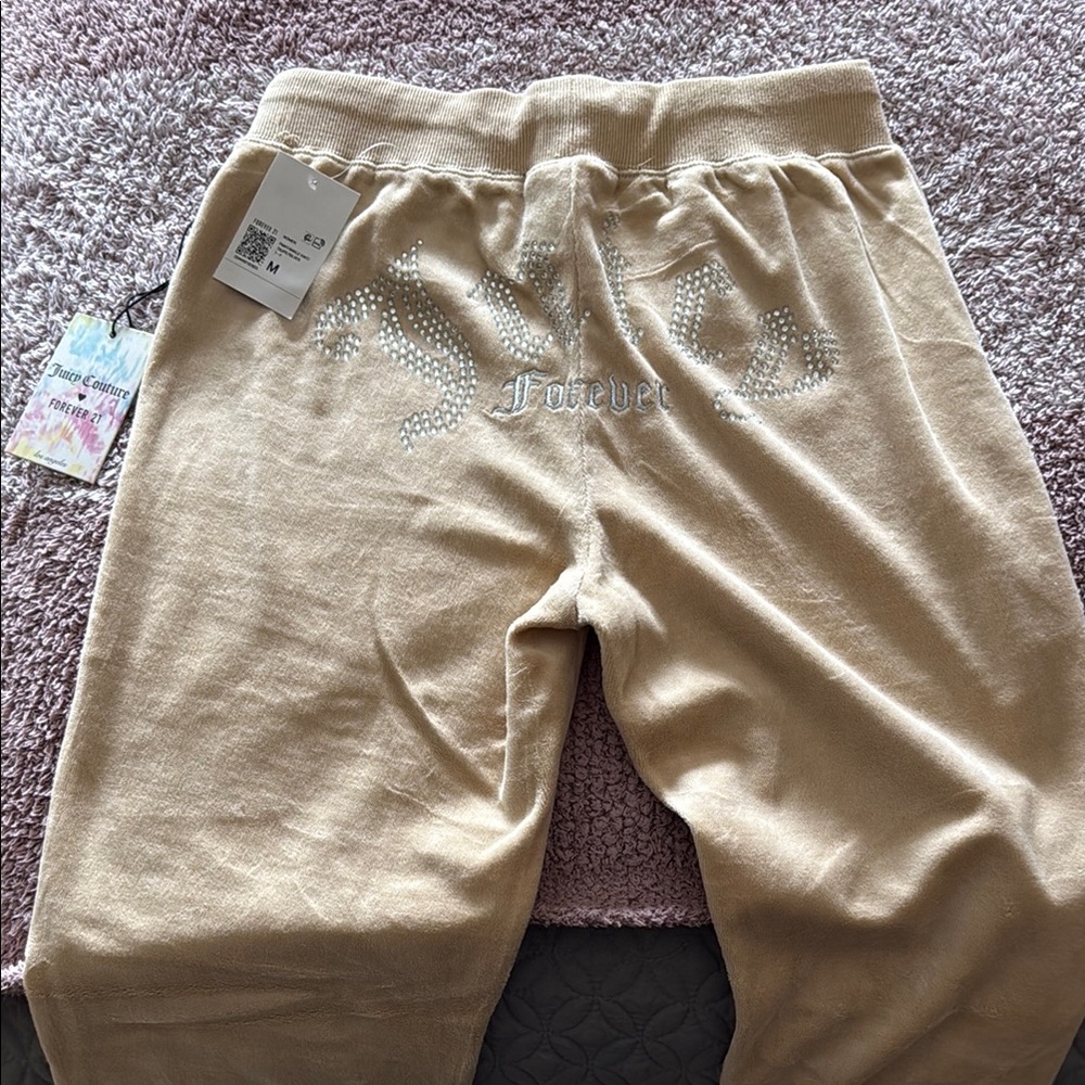 Juicy Couture Forever 21 Tan Joggers with Elastic Waistband